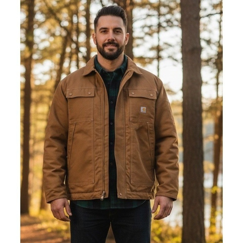 Carhartt Flame Resistant Full Swing Quick Duck Insulated Coat Mens 2XL Brown NWT